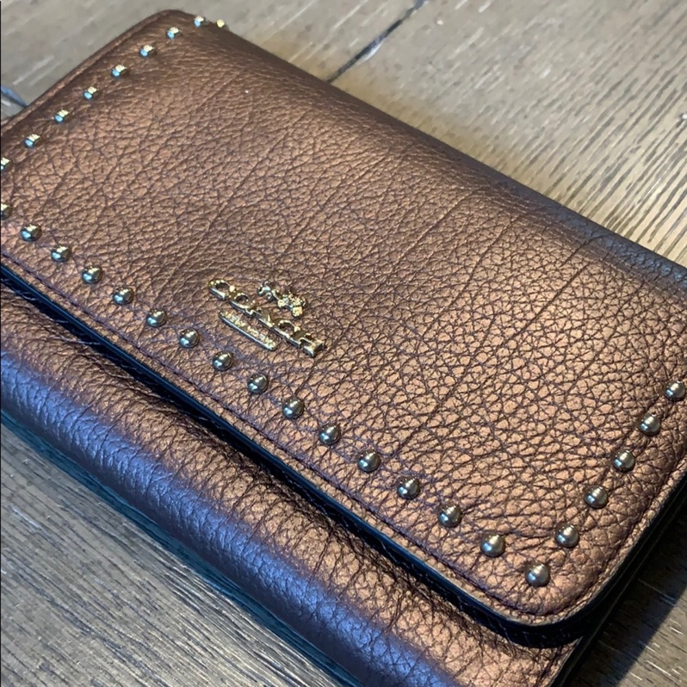 Almost New COACH Rivets Wristlet/Wallet, F66194